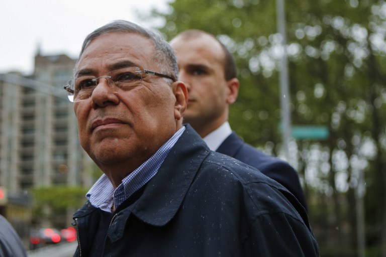 Former President of the Nicaraguan Football Federation Julio Rocha exits the Court of the Eastern District on May 18, 2016 in Brooklyn, New York.  Ex-FIFA official Julio Rocha pleaded not guilty in New York to corruption allegations, the last suspect extradited from Switzerland in connection with the massive scandal rocking world soccer. / AFP PHOTO / EDUARDO MUNOZ ALVAREZ