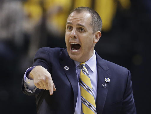  In this April 29. 2016 file photo, Indiana Pacers head coach Frank Vogel shouts instructions during the first half of Game 6 of an NBA first-round playoff basketball series against the Toronto Raptors, in Indianapolis. AP