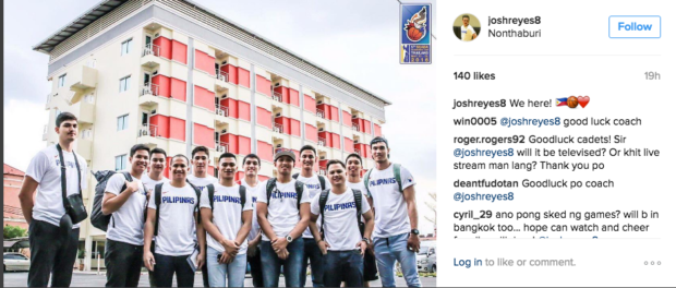 Gilas Cadets in Thailand. Photo from Gilas cadet assistant coach Josh Reyes' Instagram account.