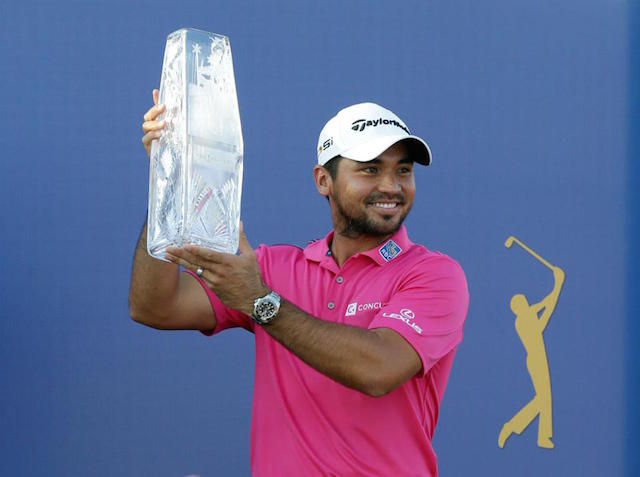 Jason Day of Australia, holds The Players Championship trophy Sunday, May 15, 2016, in Ponte Vedra Beach, Fla. AP