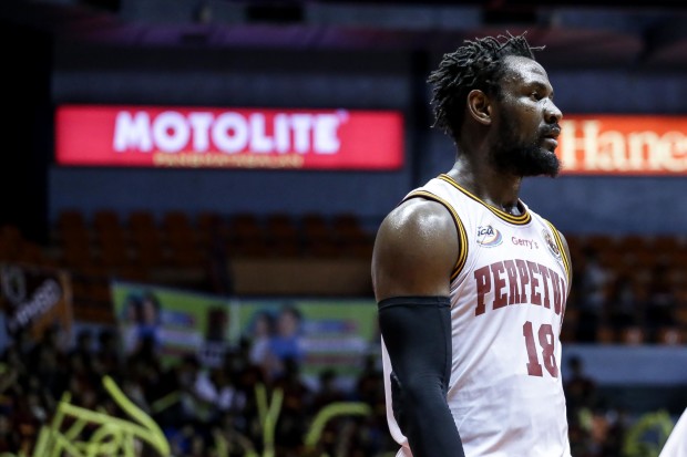 Perpetual Help's Bright Akhuetie. Photo by Tristan Tamayo/INQUIRER.net