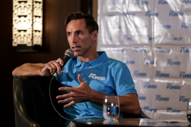 Former NBA superstar Steve Nash answers questions from the media during a meet and green at Sofitel Wednesday morning. Photo by Tristan Tamayo/INQUIRER.net 