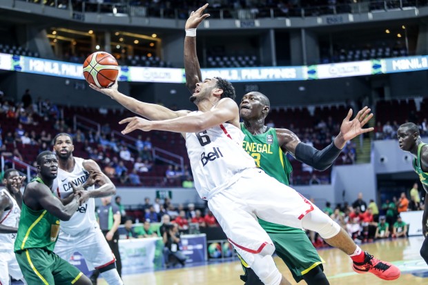 Canada vs Senegal  in a FIBA OQT match at Mall of Asia Arena. Photo by Tristan Tamayo/INQUIRER.net