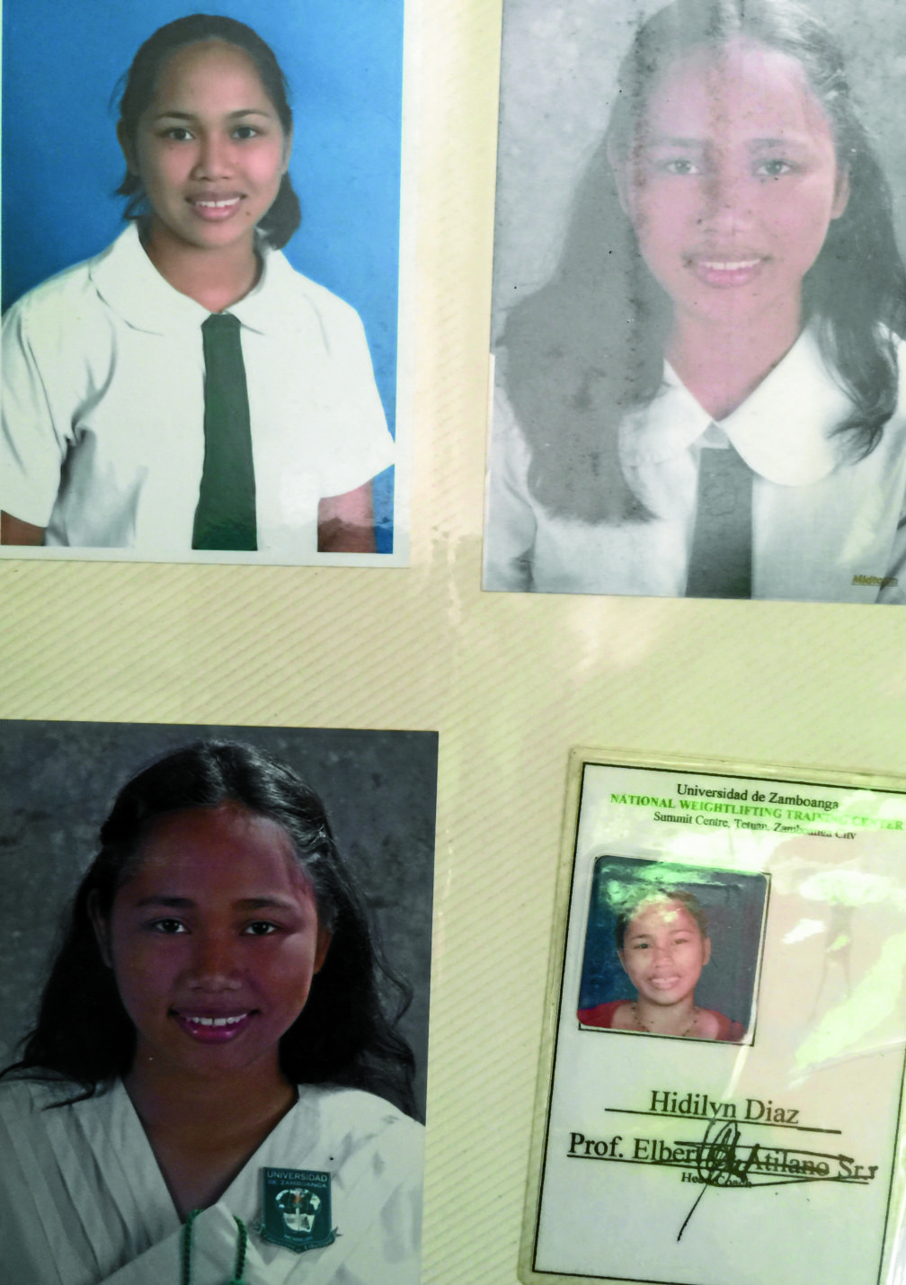 Hidilyn Diaz in her teenage years, highschool days at Universidad de Zamboanga Technical School. In her younger days, Hidilyn Diaz already tried bigger weights beyond her weight. REPRODUCTION PHOTO BY JULIE ALIPALA