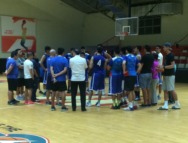 Gilas cadets during one of their practices for the Fiba Asia Challenge Cup. Photo by Randolph Leongson