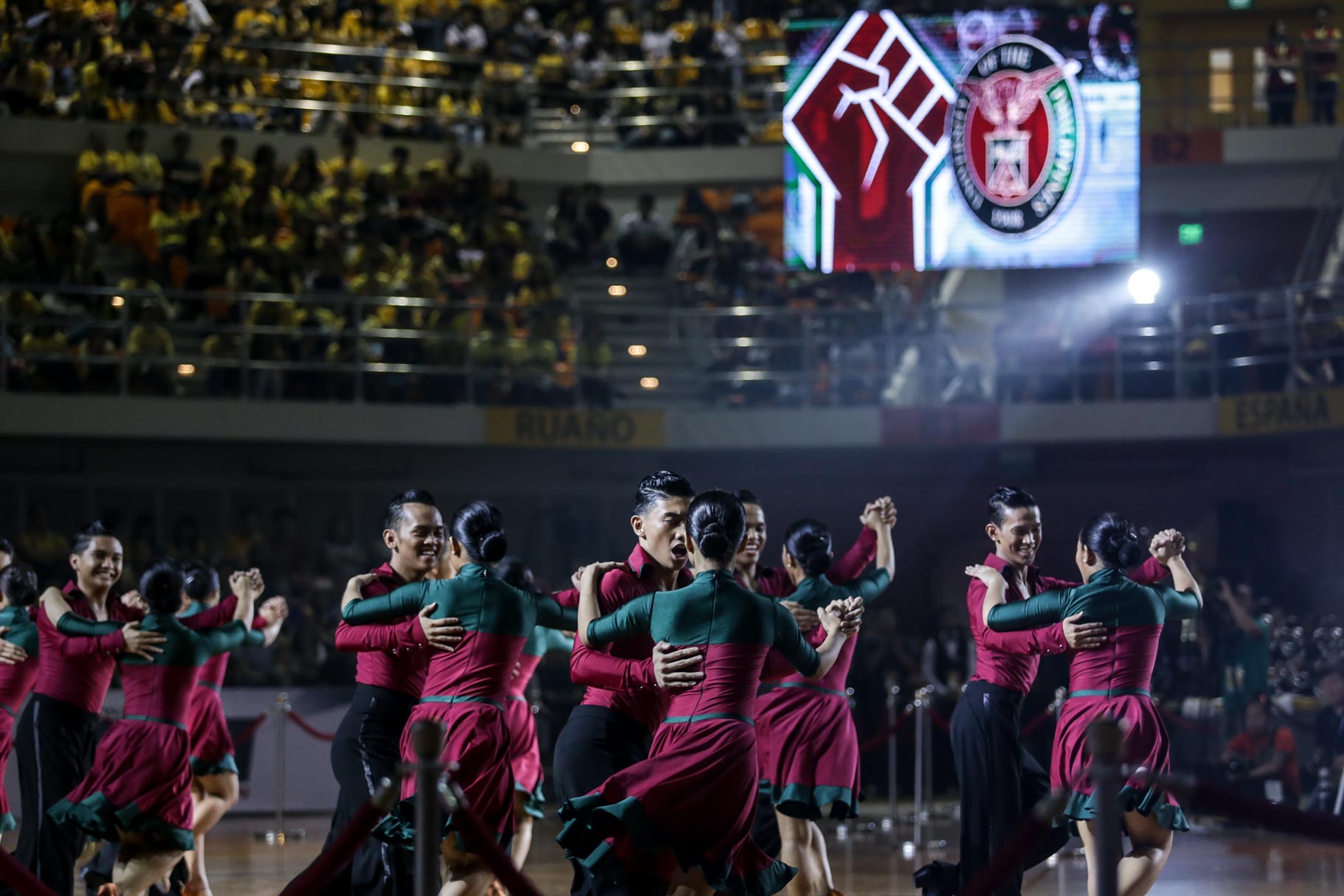 UP Ballroom Formation Team performs. Photo by Tristan Tamayo/INQUIRER.net