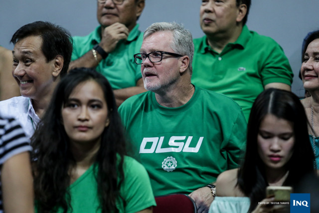 Hall of Fame boxing trainer Freddie Roach watches the Ateneo-La Salle game in the UAAP Season 79 men's basketball tournament Sunday, Oct. 2, 2016 at Mall of Asia Arena. Tristan Tamayo/INQUIRER.net