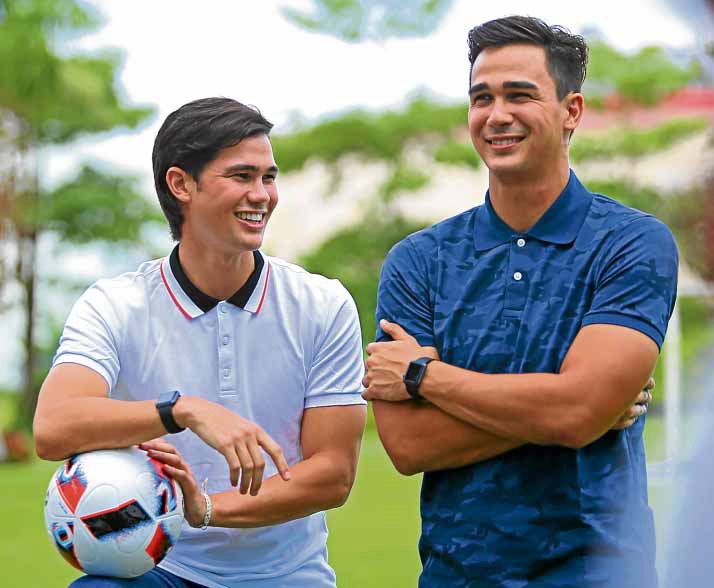 Football standouts Phil and James Younghusband hope to convince more Filipinos to invest in healthy living and sports. —KIMBERLY DELA CRUZ