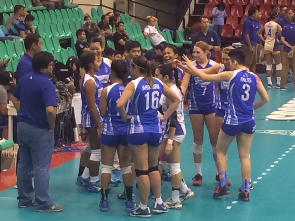 BaliPure celebrates after sweeping Air Force for its second win in the Shakey's V-League.