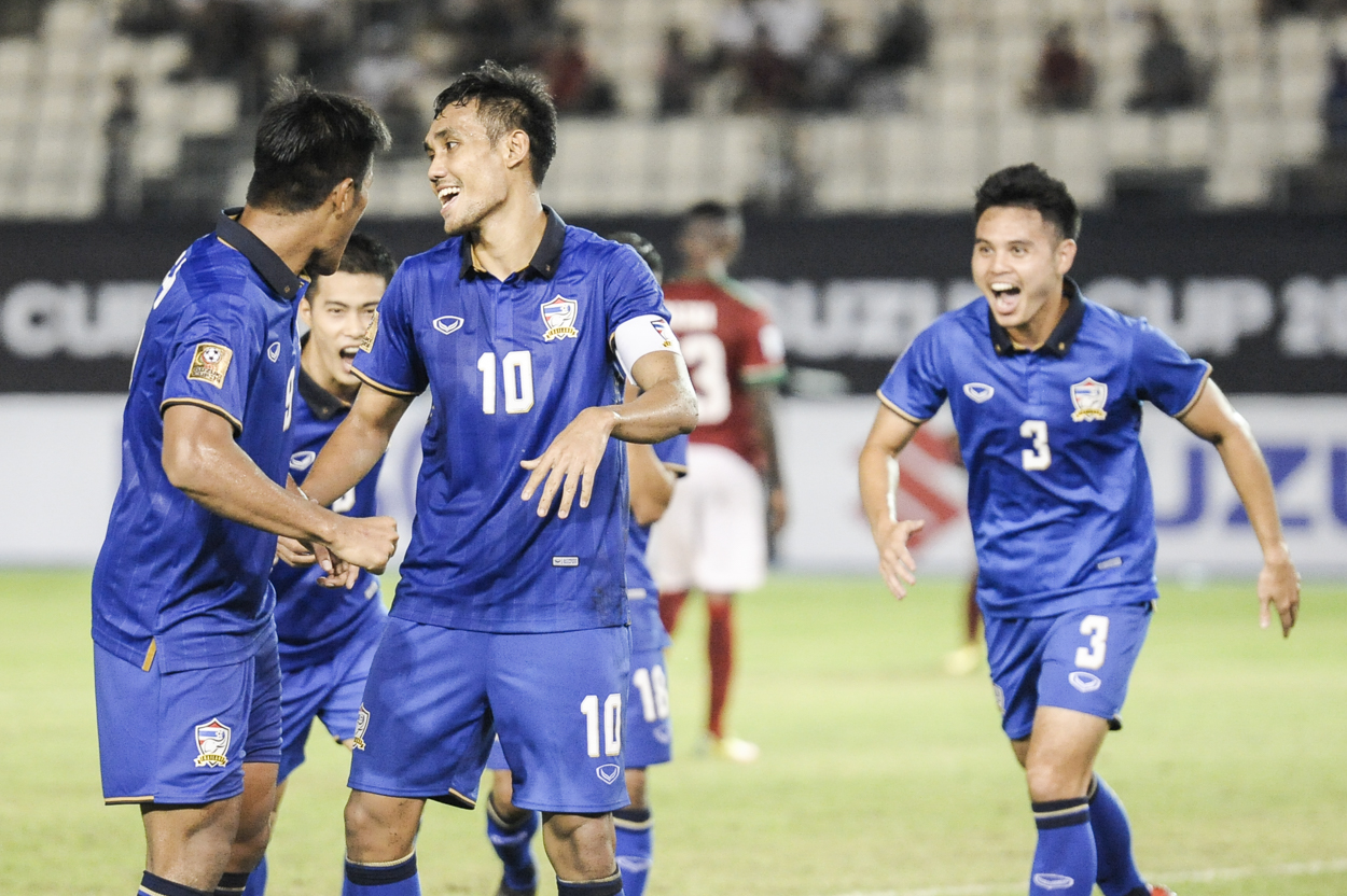 Thai star Teerasil Dangda during an AFF Suzuki Cup match between Thailand and Indonesia on November 19, 2016 at the Philippine Sports Stadium. The Thais won 4-2. Photo by Sherwin Vardeleon/INQUIRER