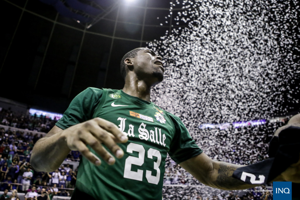 La Salle celebrates its ninth overall championship. Photo by Tristan Tamayo/INQUIRER.net