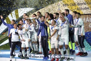 Real Madrid team celebrates victory at FIFA Cup World Cup - 18 Dec 2016