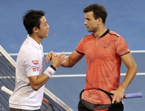 Kei Nishikori and Grigor Dimitrov - Brisbane International - 8 Jan 2017