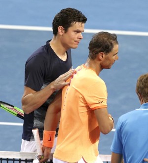 Milos Raonic and Rafael Nadal - Brisbane International - 6 Jan 2017