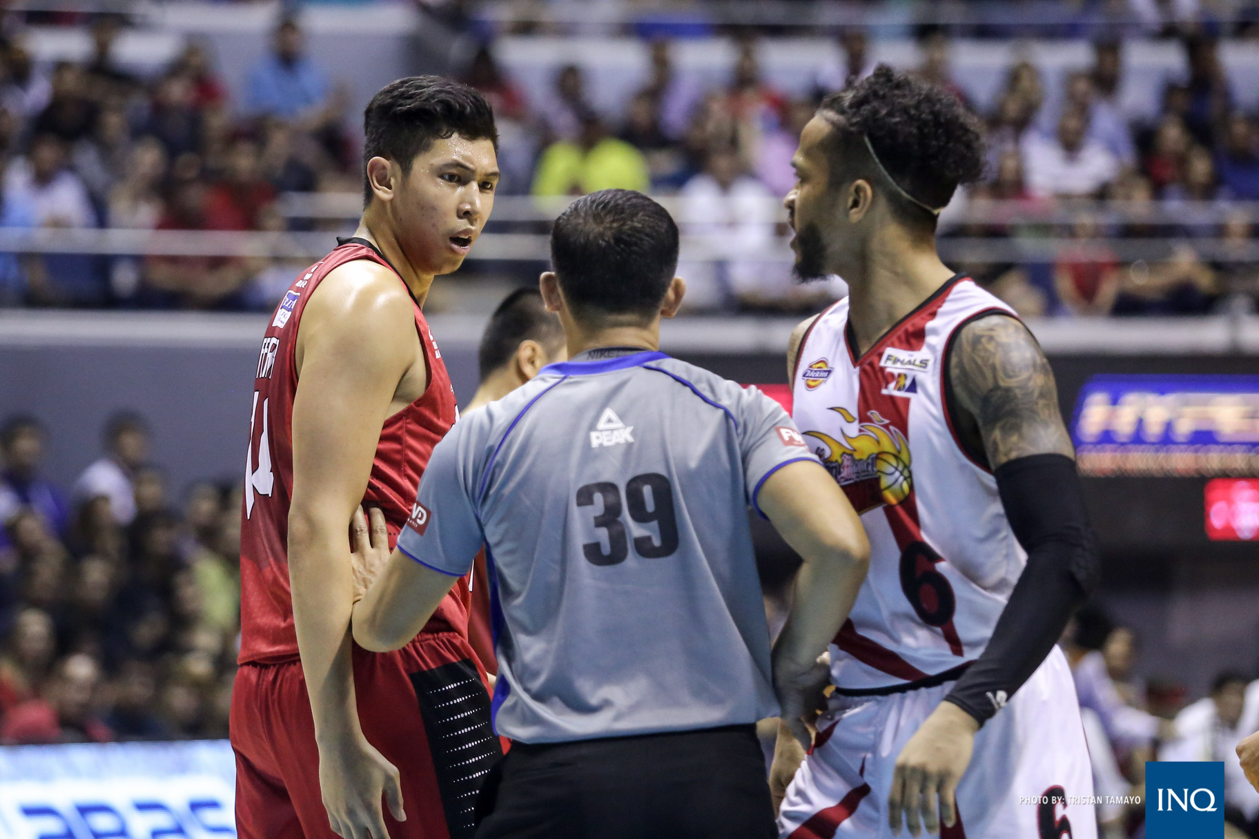 Kevin Ferrer in a heated moment against Chris Ross. Photo by Tristan Tamayo/INQUIRER.net 