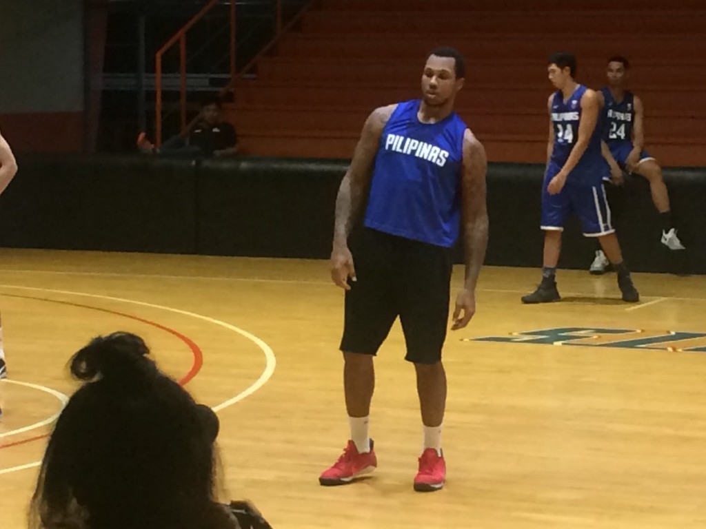 Greg Smith at Gilas Practice. Photo by Randolph B. Leongson/ INQUIRER.net