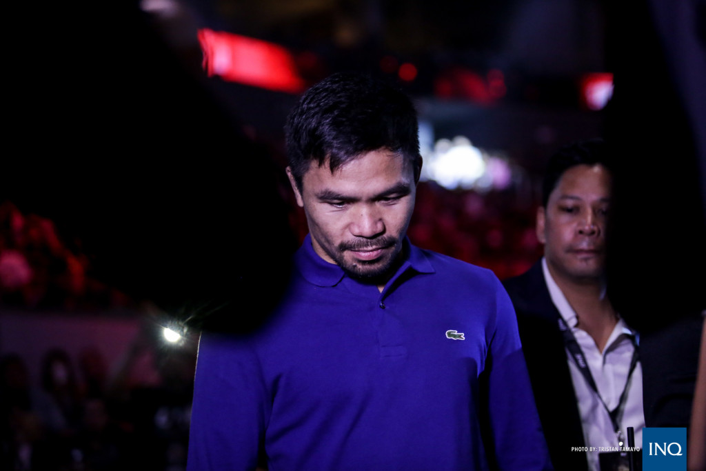 Manny Pacquiao during ONE Championship: Kings of Destiny at Mall of Asia Arena. Tristan Tamayo/INQUIRER.net