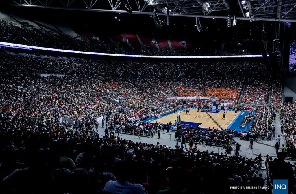 FILE – A PBA match at the Philippine Arena.  Tristan Tamayo's photo/ INQUIRER.net