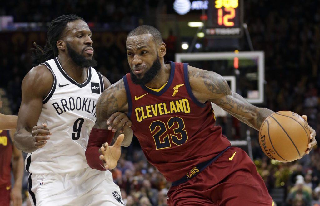 LeBron gets stitches, scores 23 in fourth as Cavs beat Nets | Inquirer ...