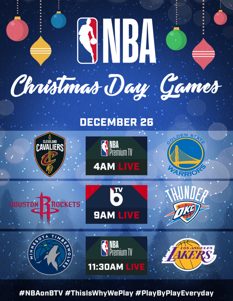 NBA Christmas Day Games on BTV and NBA Premium Inquirer Sports