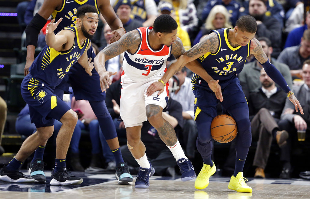 Wizards beat Pacers to win 5th straight without Wall | Inquirer Sports