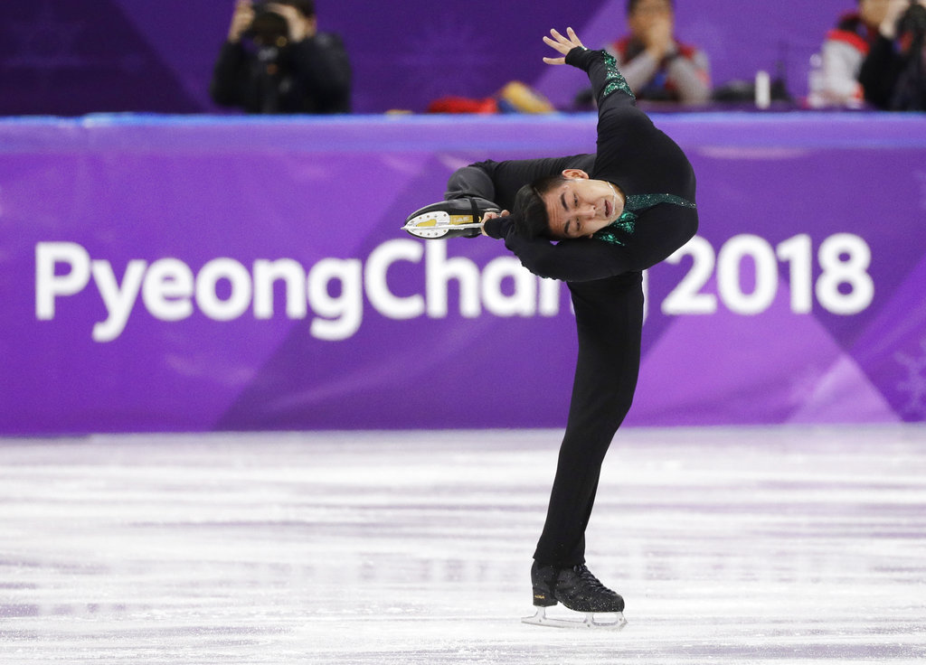Michael Christian Martinez of the Philippines performs during the men's short program figure skating in the Gangneung Ice Arena at the 2018 Winter Olympics in Gangneung, South Korea, Friday, Feb. 16, 2018. 