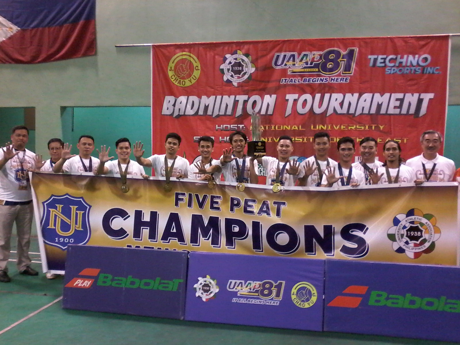 NU gets UAAP badminton five-peat after another perfect season
