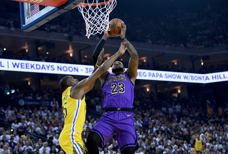 LeBron James Lakers Warriors