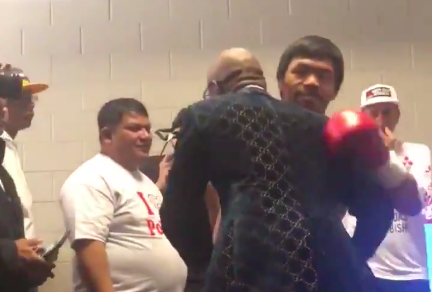Watch Manny Pacquiao Gets Visit From Floyd Mayweather In