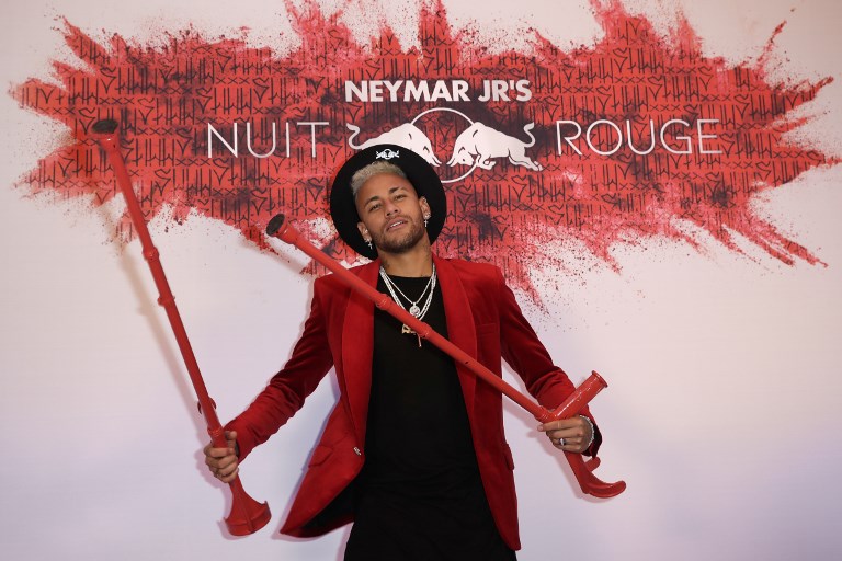 Neymar celebrates birthday in style and on crutches