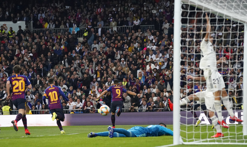 Image result for LUIS SUAREZ SCORED THRICE AT THE BERNABEU