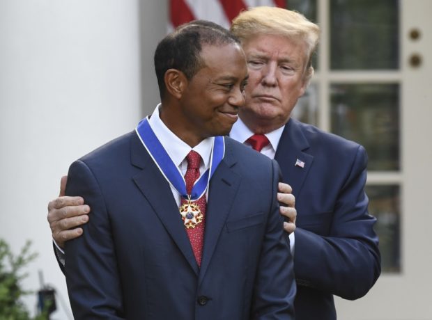 URGENT: Trump awards Presidential Medal of Freedom to Tiger Woods 