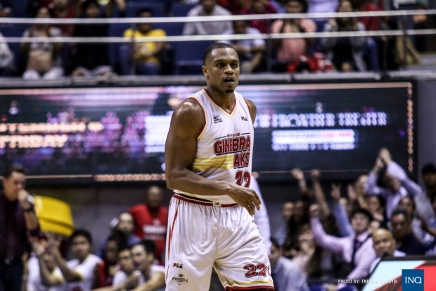 FILE–Naturalization candidate and long time Ginebra import Justin Brownlee. –INQUIRER PHOTO/Tristan Tamayo