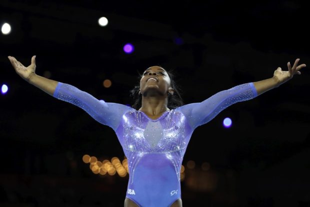 Simone Biles sets all-time medal record at gymnastics ...