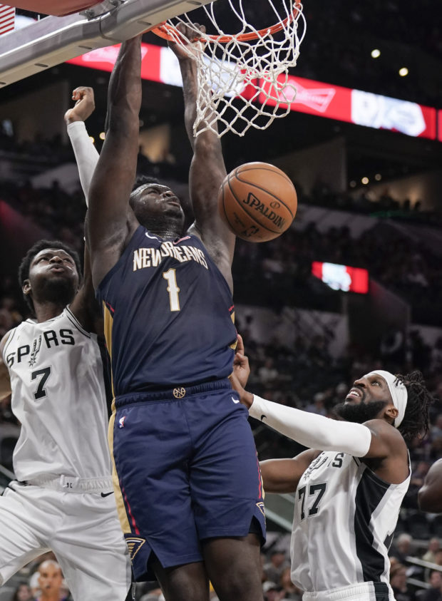  Pelicans' Zion Williamson out 6-8 weeks after knee scope
