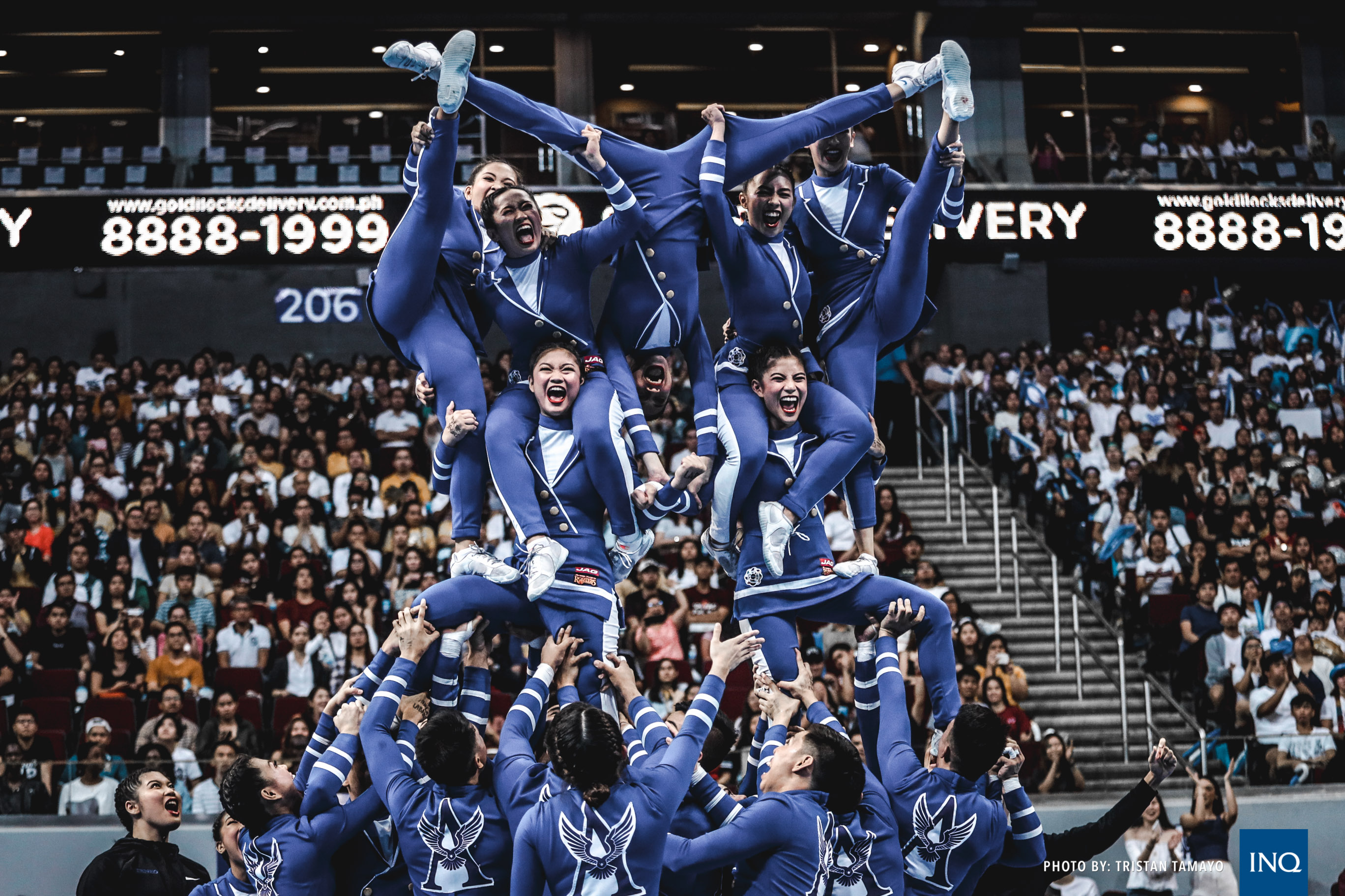 FILE–Ateneo Blue Babble battalion during the UAAP Cheerdance Competition. 