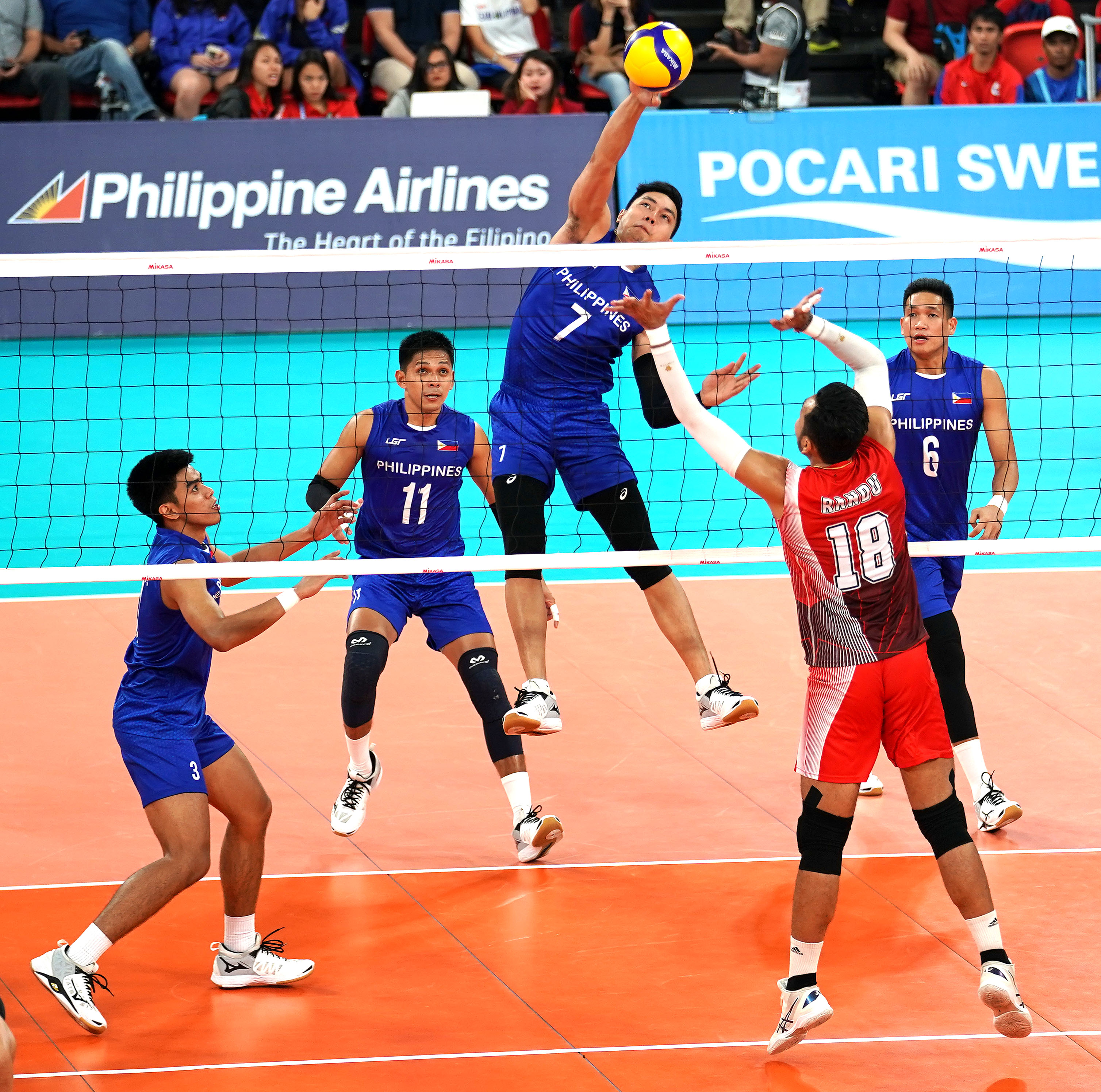 30th SEAGames Mens Volleyball / December 10,2019   Rex Intal of the Philippines , at the Philsports arena .