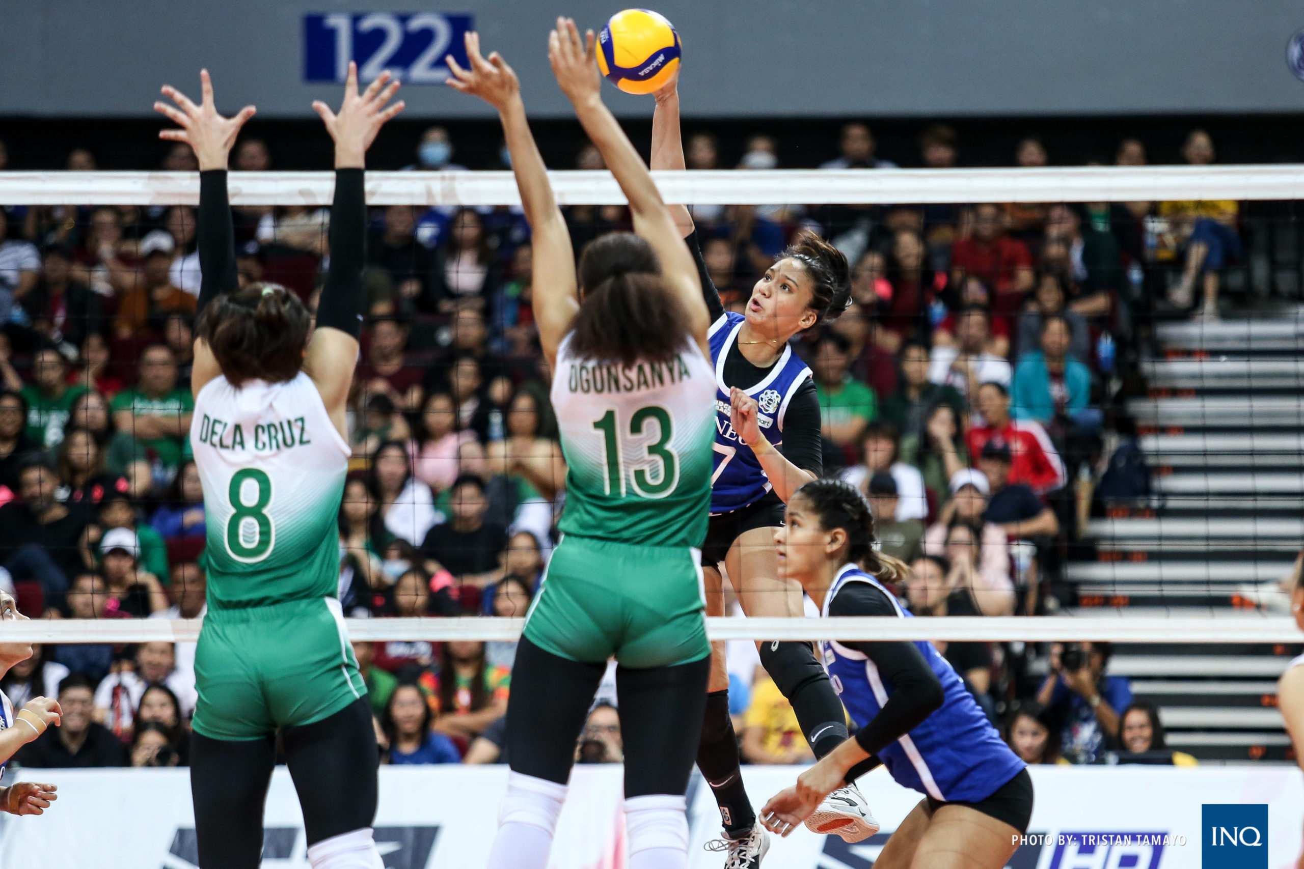 FILE - Ateneo vs La Salle in the UAAP women's volleyball tournament on March 7, 2020. TRISTAN TAMAYO/INQUIRER