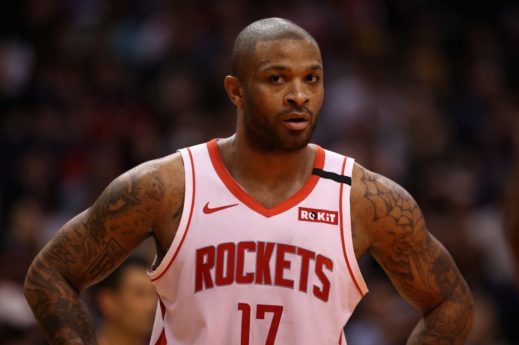Rockets' P.J. Tucker shows off insane amount of shoes