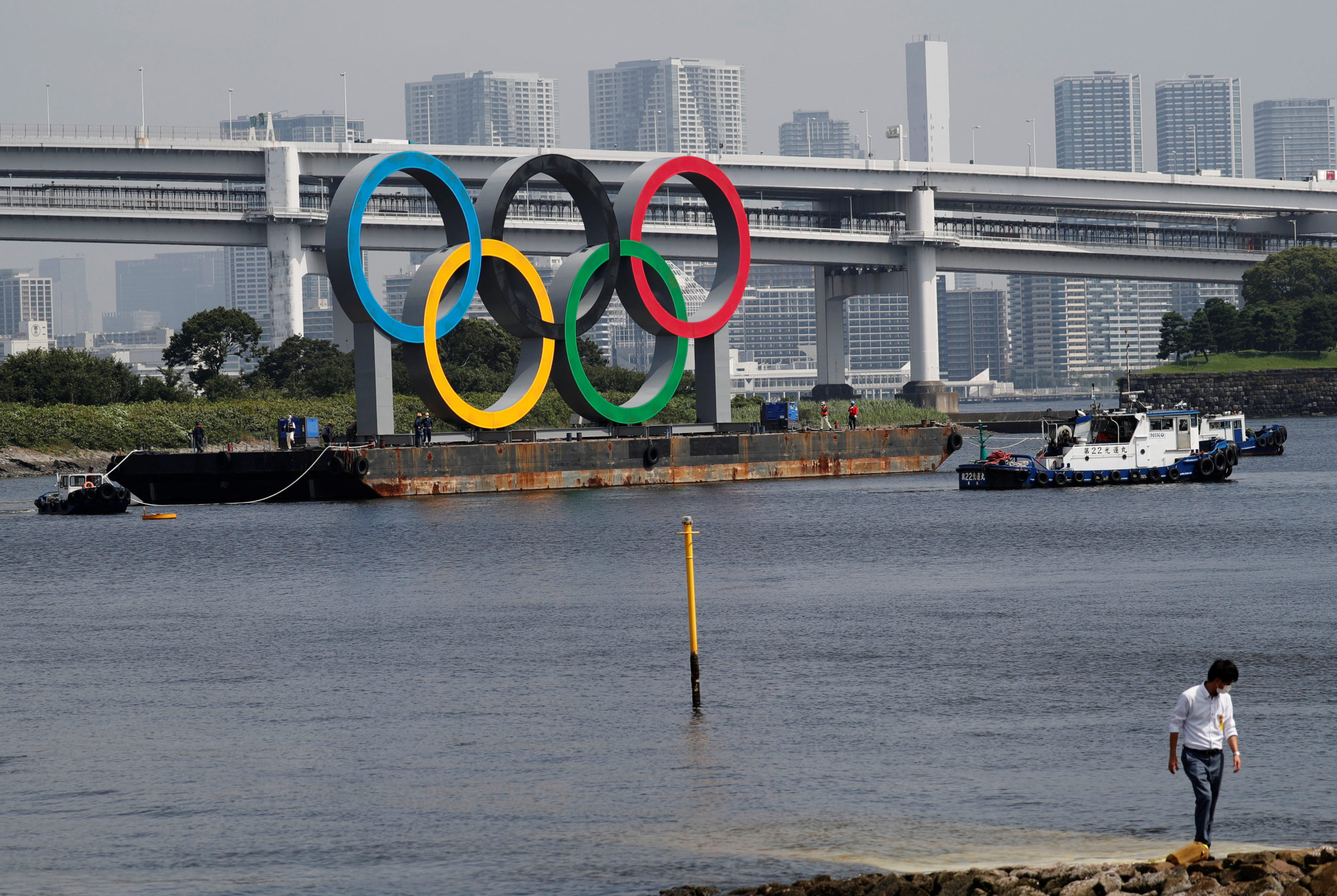 Olympic rings temporarily removed from Tokyo Bay Inquirer Sports