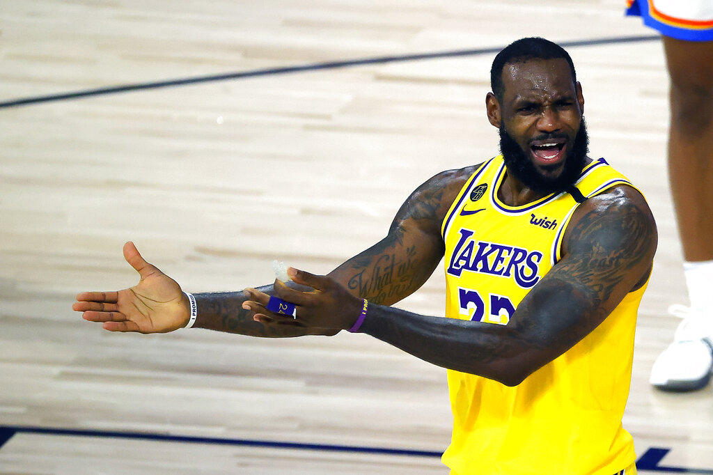 LeBron James of the Los Angeles Lakers 
