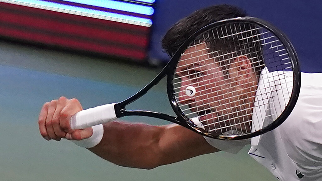 Novak Djokovic, of Serbia,