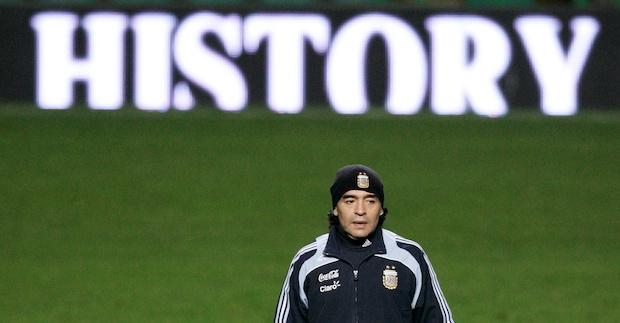 Diego Maradona at Team Argentina Training in Glasgow