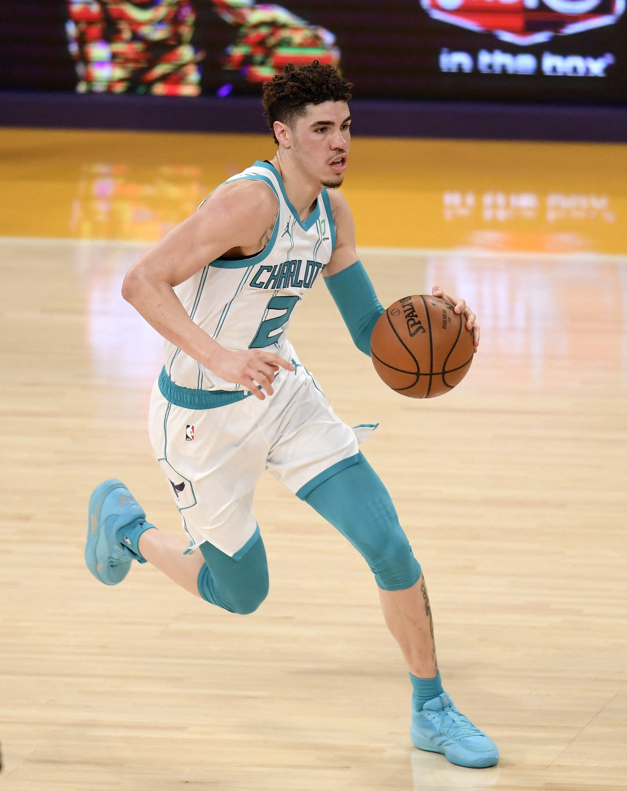 LOS ANGELES  â€“ Charlotteâ€™s standout rookie guard LaMelo Ball has a...