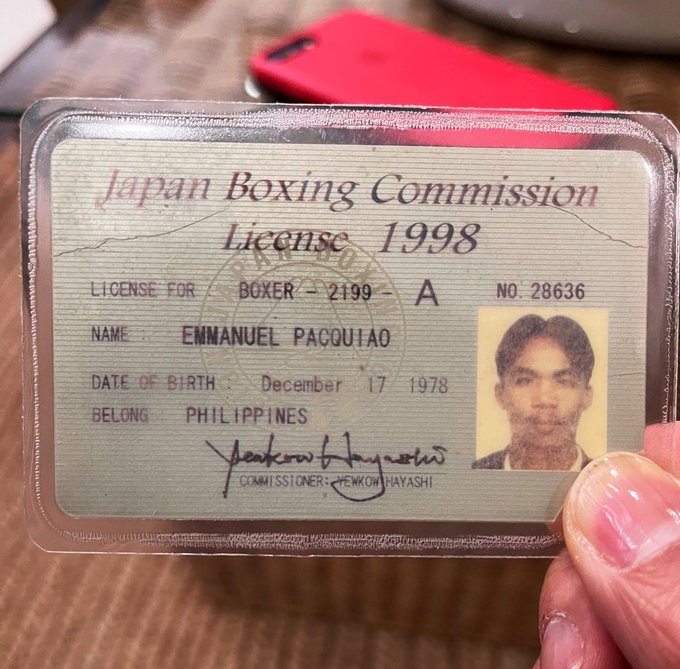 Manny pacquiao boxing license