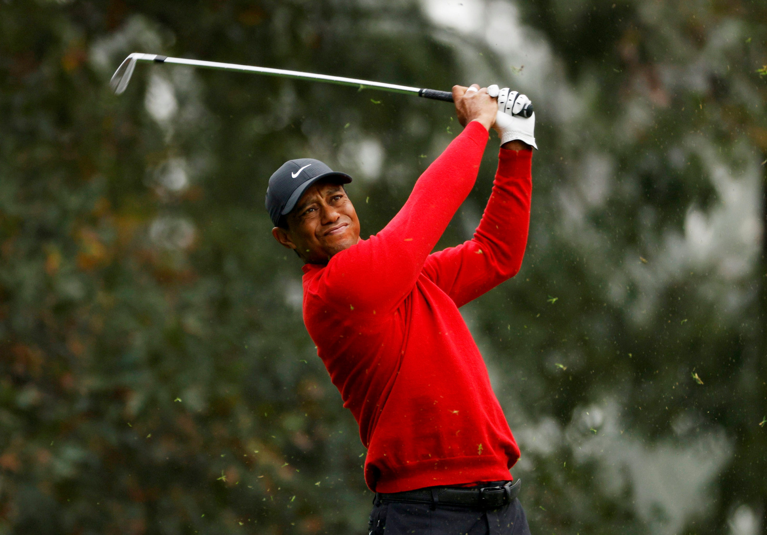 FILE PHOTO: Golf - The Masters - Augusta National Golf Club - Augusta, Georgia, U.S. - November 15, 2020 Tiger Woods of the U.S. on the 4th hole during the final round R