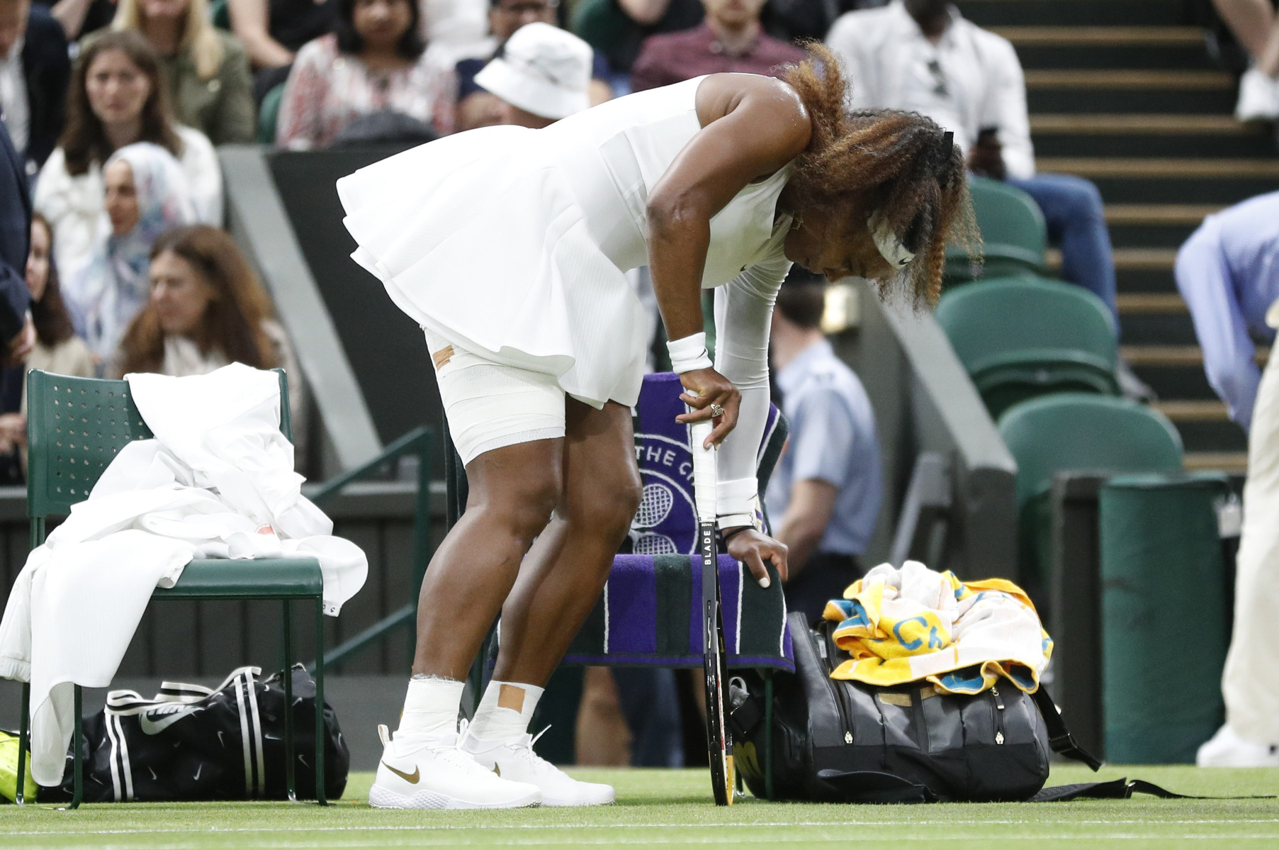 Serena williams wimbledon injury