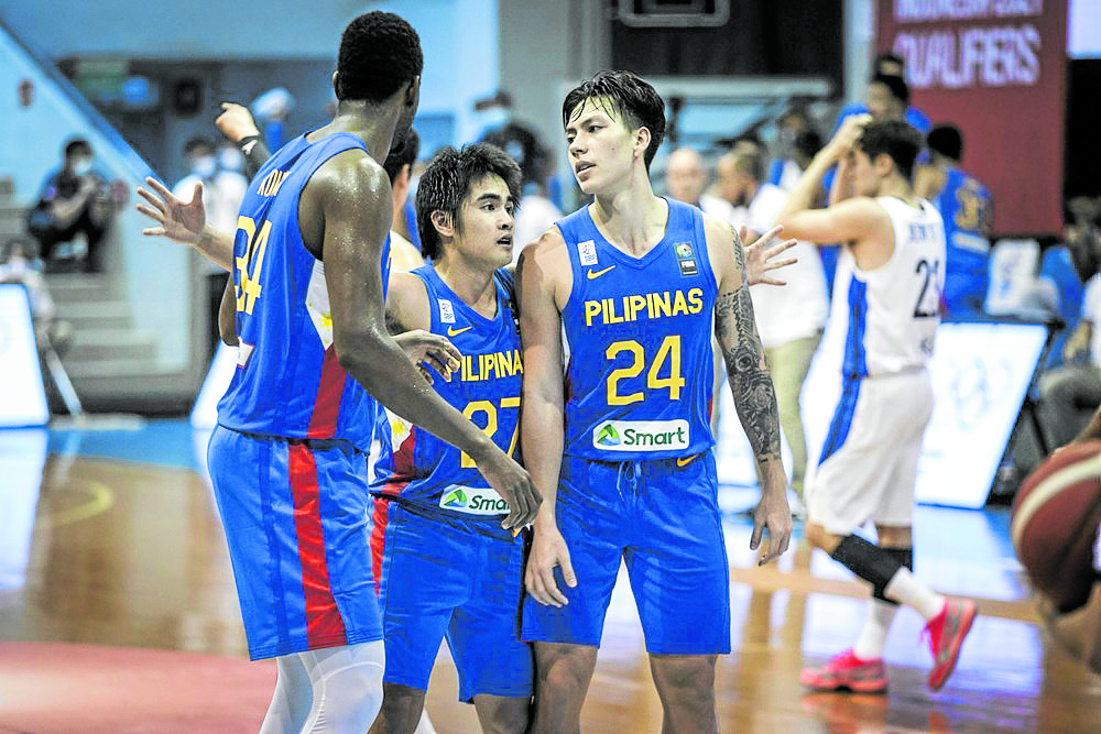 With young talent like (from left) Ange Kouame, SJ Belangel and Dwight Ramos, Gilas Pilipinas has a foundation to build on.
