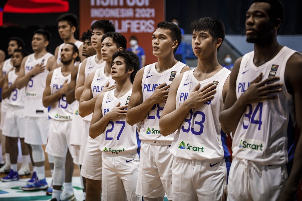 Gilas Pilipinas in the 2021 Fiba Asia Cup qualifiers.