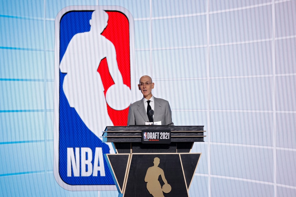 NBA commissioner Adam Silver speaks during the 2021 NBA Draft at the Barclays Center on July 29, 2021 in New York City.  